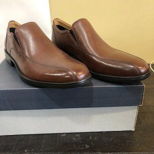 Bostonian Mens Size 8.5 Birkett Step Brown Leather Loafers (super light)
